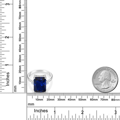 10.08カラット シンセティック サファイア リング 指輪 シンセティック ホワイトサファイア シルバー925 9月 誕生石