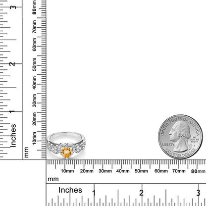 1.08カラット 天然 シトリン リング 指輪 シルバー925 11月 誕生石