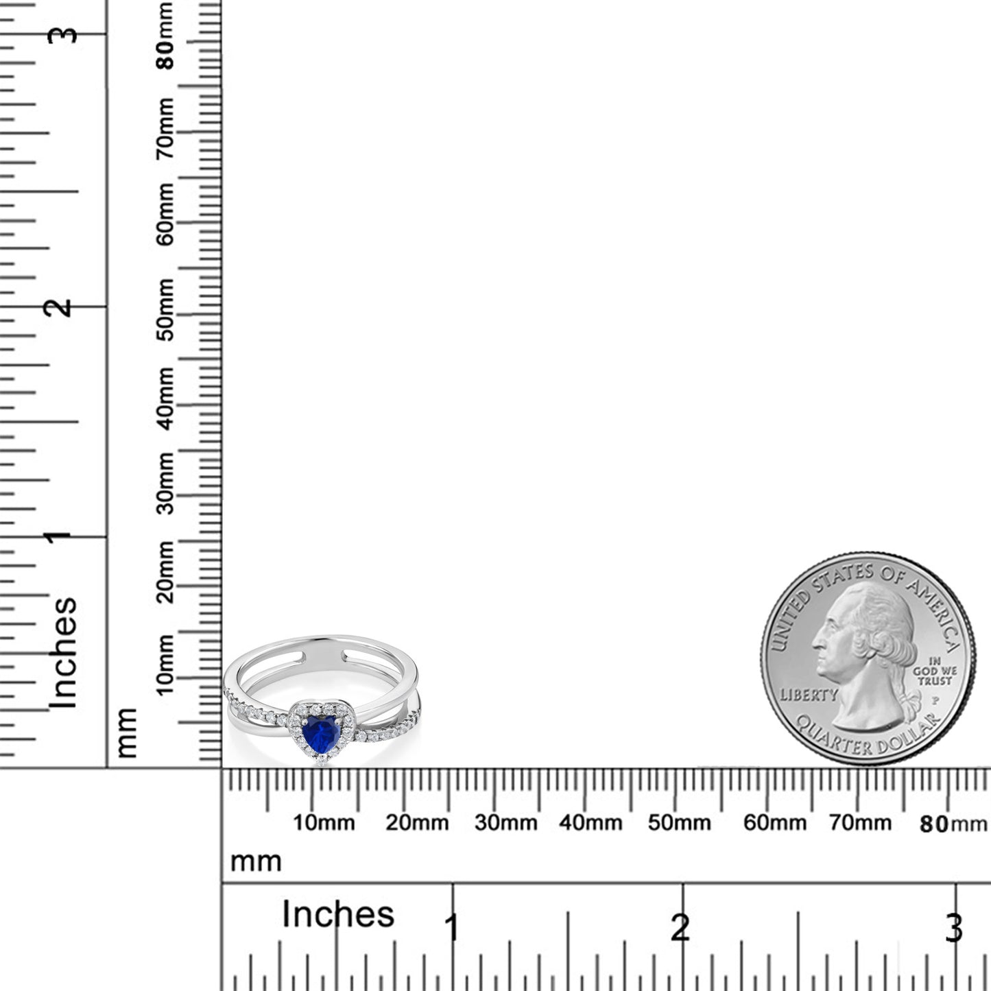 0.79カラット  シンセティック サファイア リング 指輪   シルバー925  9月 誕生石