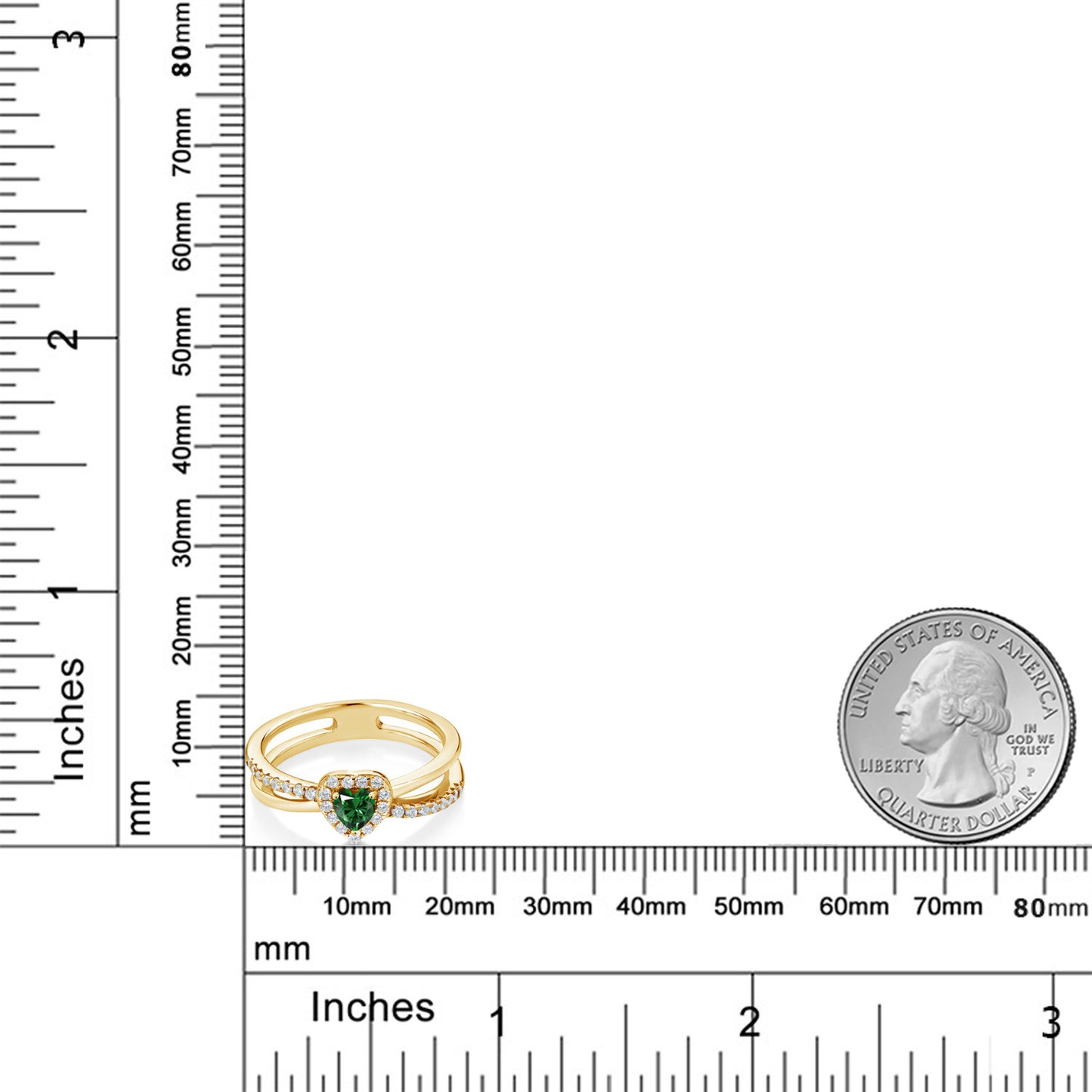 0.69カラット  ナノエメラルド リング 指輪   シルバー925 18金 イエローゴールド 加工  5月 誕生石