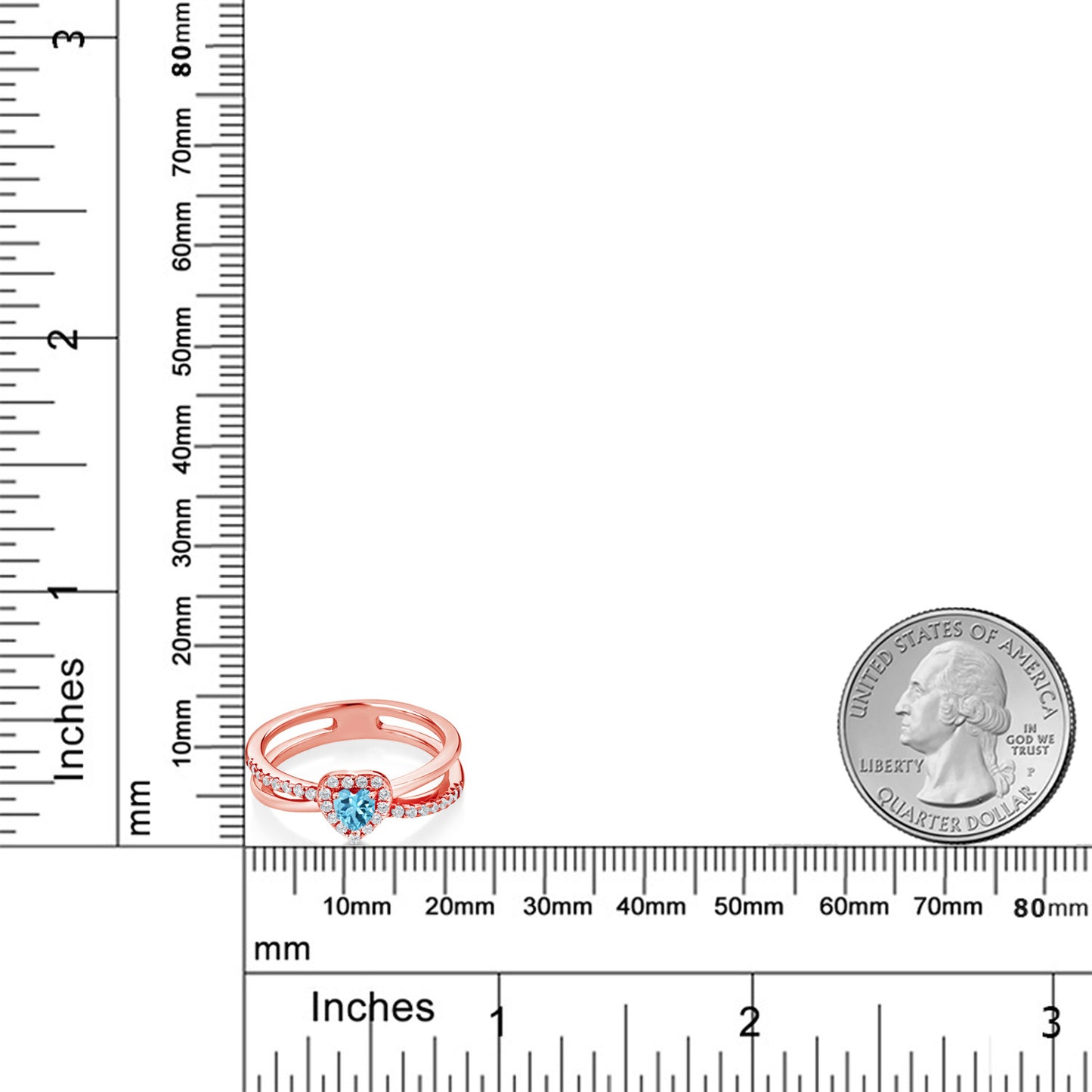 0.62カラット  天然 スイスブルートパーズ リング 指輪   シルバー925 18金 ピンクゴールド 加工  11月 誕生石