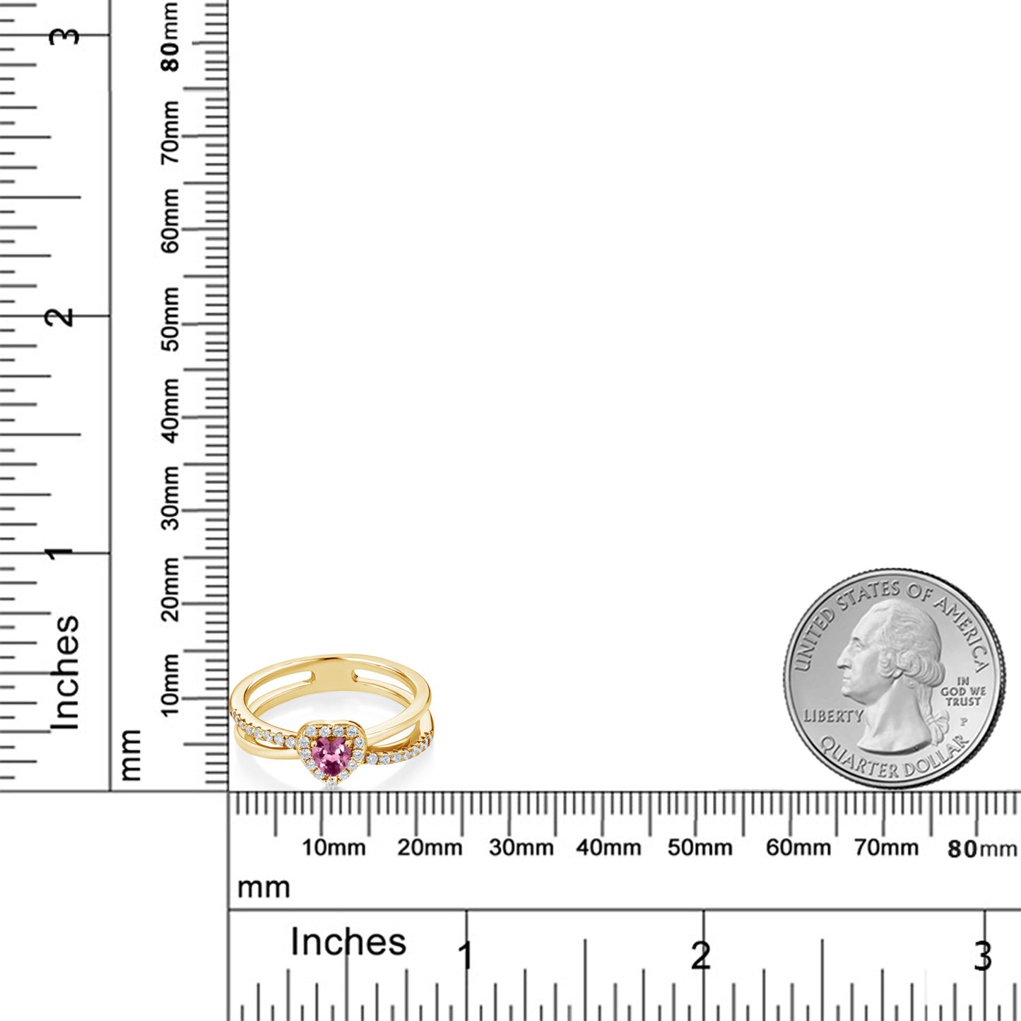 0.52カラット  天然 ピンクトルマリン リング 指輪   シルバー925 18金 イエローゴールド 加工  10月 誕生石