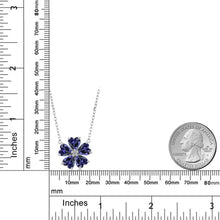 画像をギャラリービューアに読み込む, 2.93カラット  天然 アイオライト ネックレス  天然 ダイヤモンド シルバー925  3月 誕生石

