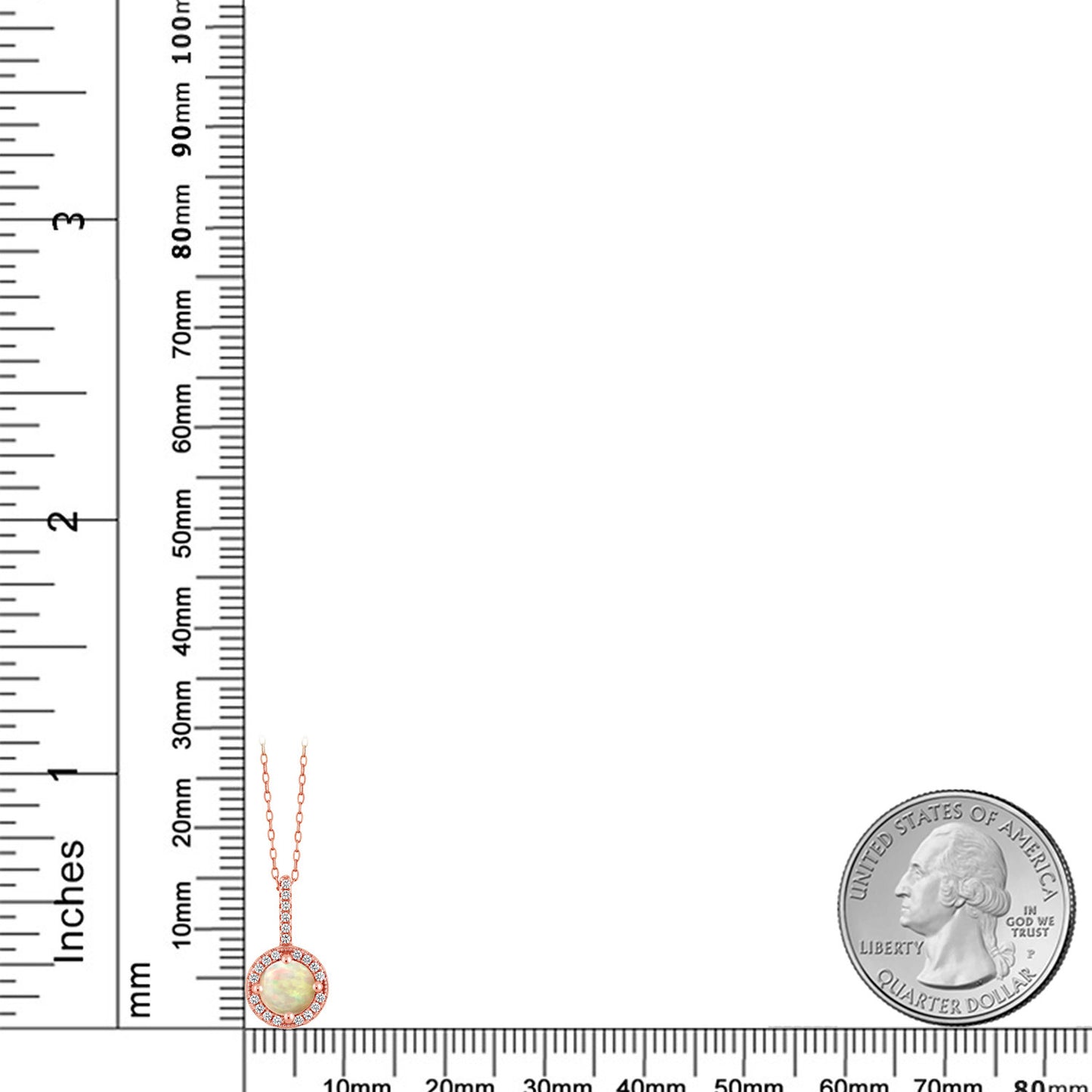 0.82カラット  天然 エチオピアンオパール ネックレス   シルバー925 18金 ピンクゴールド 加工  10月 誕生石