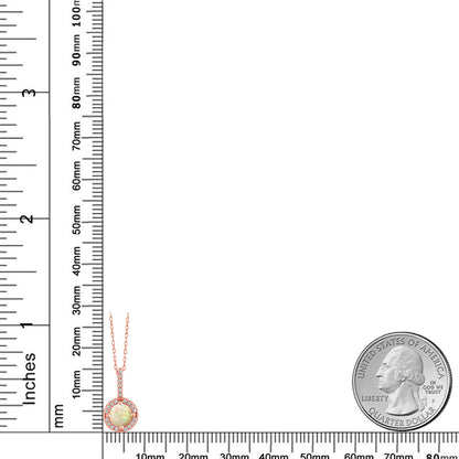 0.82カラット  天然 エチオピアンオパール ネックレス   シルバー925 18金 ピンクゴールド 加工  10月 誕生石