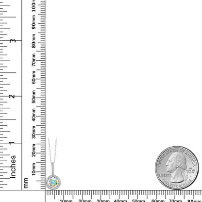 1.26カラット 天然石 ミスティックトパーズ ネックレス シルバー925 11月 誕生石