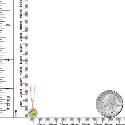 1.26カラット  天然石 ペリドット ネックレス   シルバー925 18金 ピンクゴールド 加工  8月 誕生石