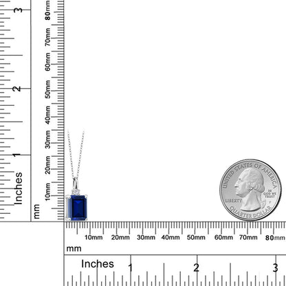 4.04カラット シンセティック サファイア ネックレス シンセティック ホワイトサファイア シルバー925 9月 誕生石