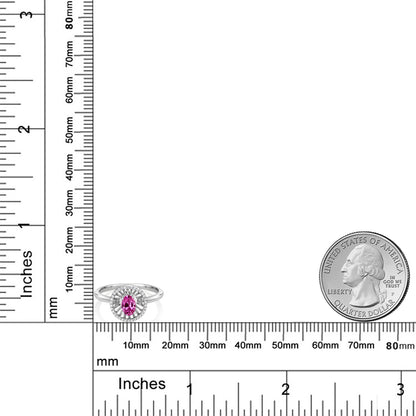 0.98カラット  シンセティック ピンクサファイア リング 指輪   シルバー925  9月 誕生石