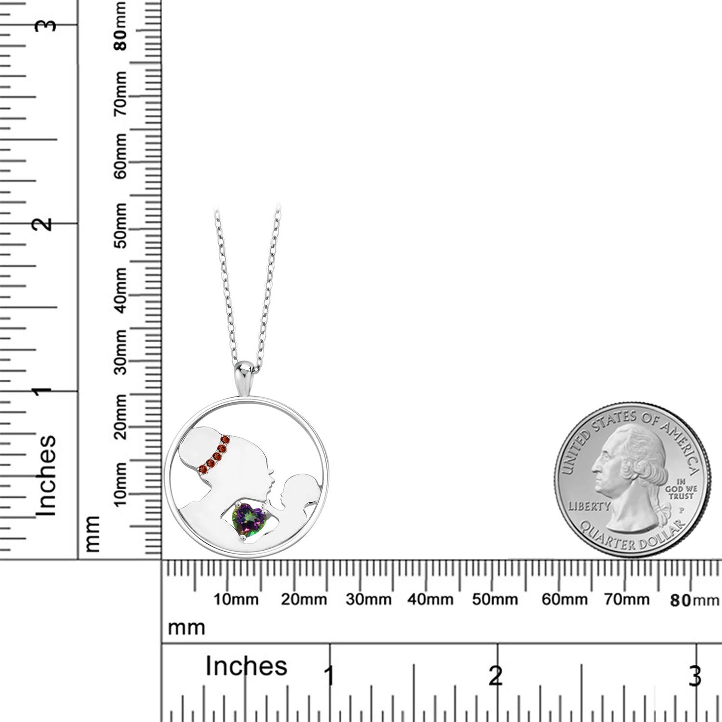 0.65カラット  天然石 ミスティックトパーズ  ネックレス  天然 ガーネット シルバー925  11月 誕生石