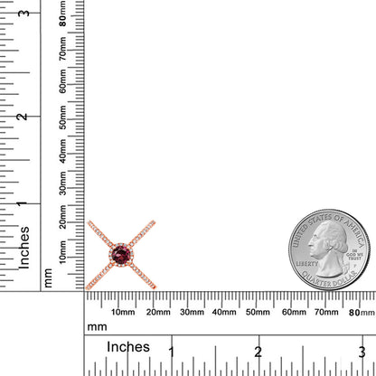 1.42カラット 天然 ロードライトガーネット リング 指輪 シルバー925 18金 ピンクゴールド 加工 1月 誕生石