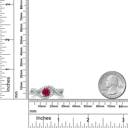 0.94カラット シンセティック ルビー リング 指輪 シルバー925 7月 誕生石