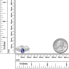 画像をギャラリービューアに読み込む, 0.83カラット  天然 アイオライト リング 指輪  モアサナイト シルバー925  3月 誕生石
