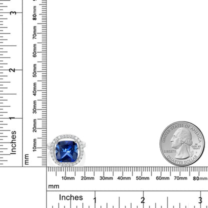 9.38カラット  シンセティック サファイア リング 指輪  モアサナイト シルバー925  9月 誕生石