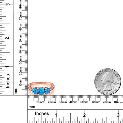 1.75カラット  シミュレイテッド ブルーオパール リング 指輪   シルバー925 18金 ピンクゴールド 加工  10月 誕生石