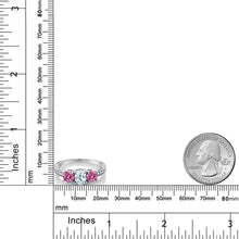 画像をギャラリービューアに読み込む, 1.87カラット  天然 アクアマリン リング 指輪  ピンク モアサナイト シルバー925  3月 誕生石
