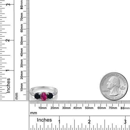 1.92カラット  シンセティック ルビー リング 指輪  天然 オニキス シルバー925  7月 誕生石