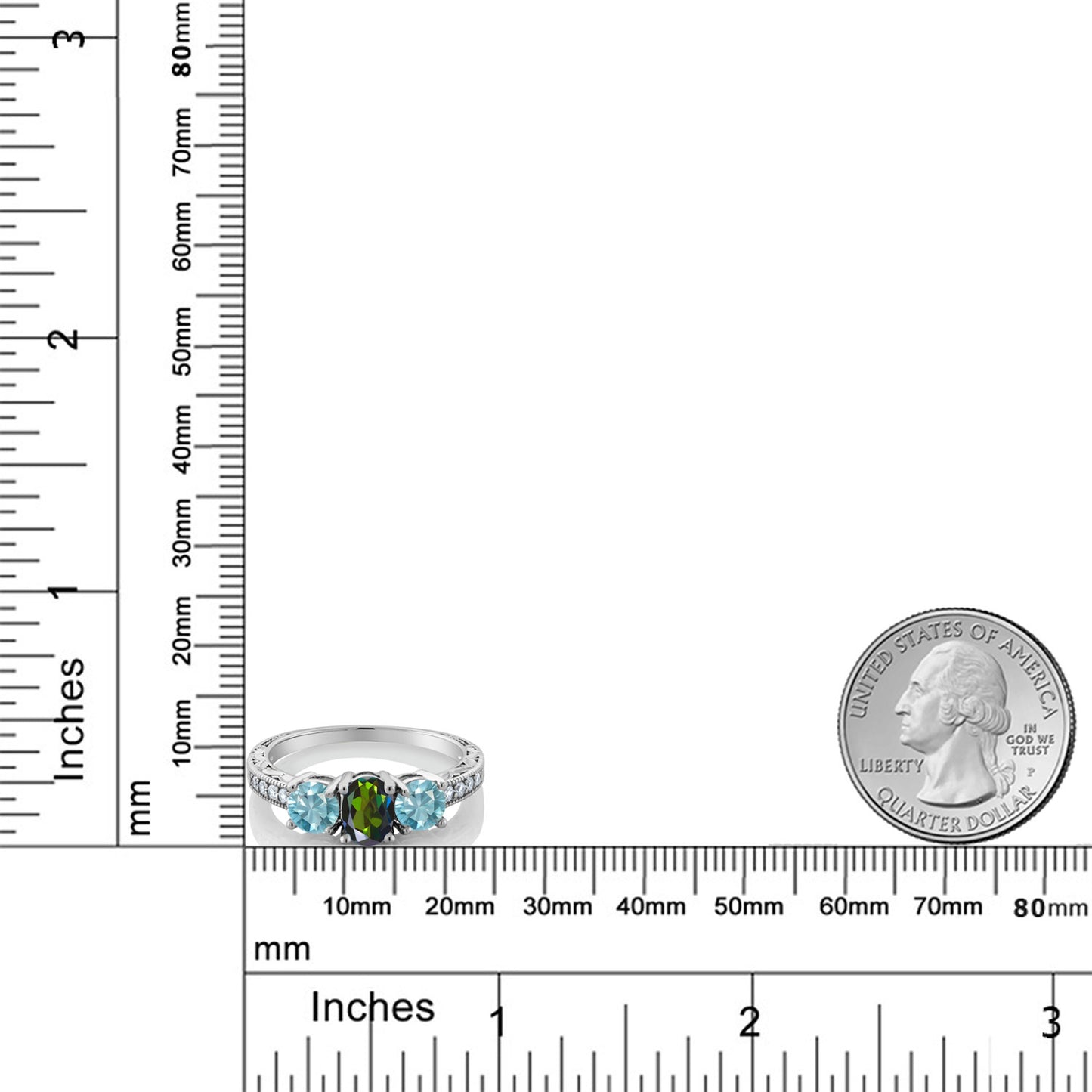 2.62カラット  天然 ミスティックトパーズ  リング 指輪  天然石 ブルージルコン シルバー925  11月 誕生石