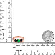 画像をギャラリービューアに読み込む, 1.67カラット  ナノエメラルド リング 指輪  天然 オニキス シルバー925 18金 ピンクゴールド 加工  5月 誕生石
