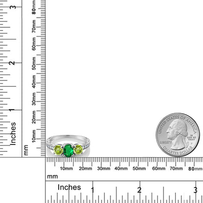 1.82カラット  ナノエメラルド リング 指輪  天然石 ペリドット シルバー925  5月 誕生石