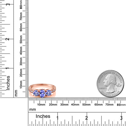 1.79カラット 天然石 タンザナイト リング 指輪 シルバー925 18金 ピンクゴールド 加工 12月 誕生石