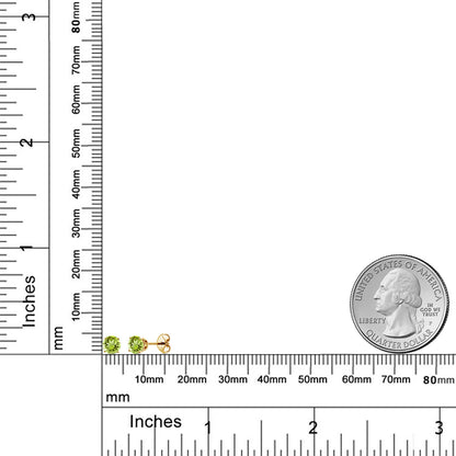 0.6カラット 天然石 ペリドット ピアス シルバー925 18金 イエローゴールド 加工 8月 誕生石