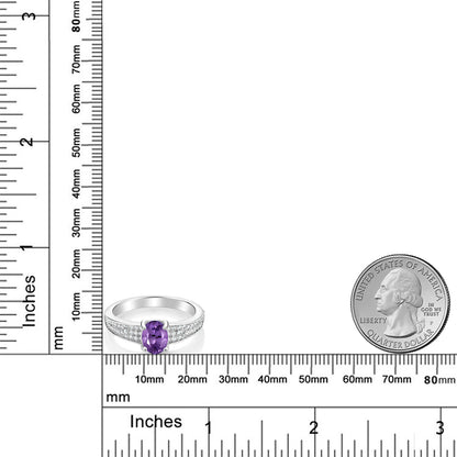 1.63カラット 天然 アメジスト リング 指輪 シルバー925 2月 誕生石