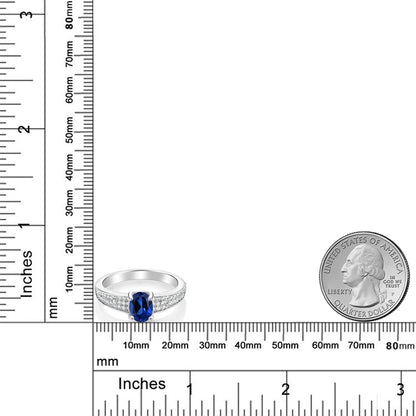 2.08カラット シンセティック サファイア リング 指輪 シルバー925 9月 誕生石