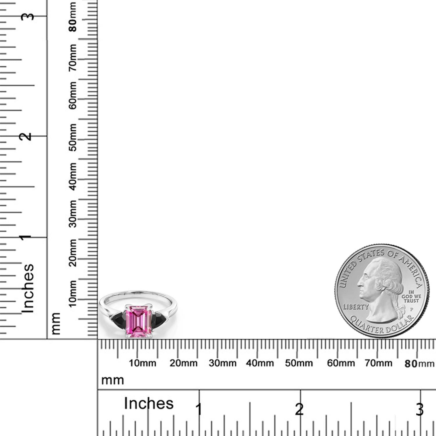 1.99カラット  ピンク モアサナイト リング 指輪  天然 オニキス シルバー925