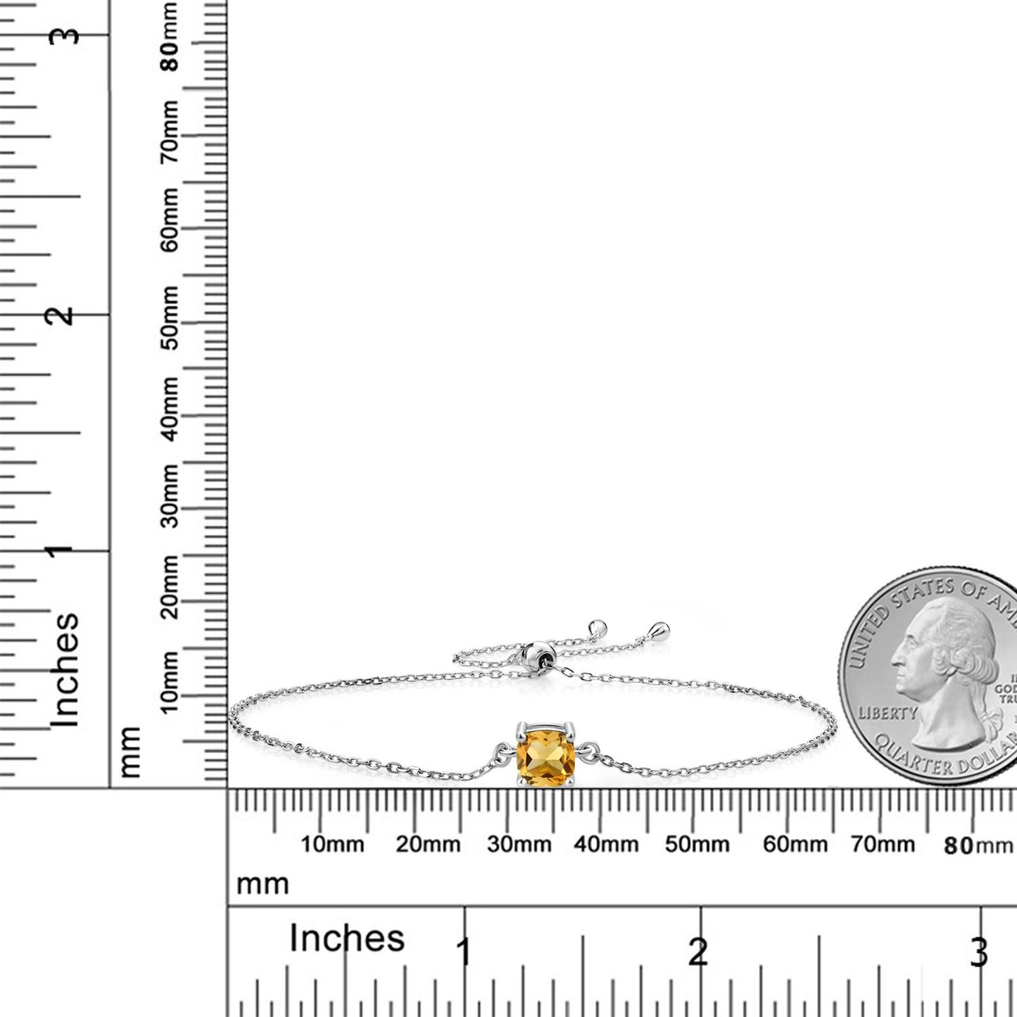 0.93カラット 天然 シトリン ブレスレット シルバー925 11月 誕生石