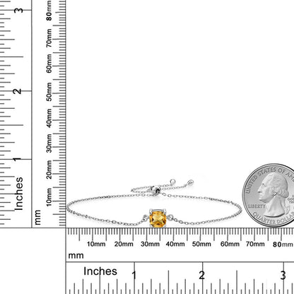 0.93カラット 天然 シトリン ブレスレット シルバー925 11月 誕生石