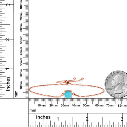 0.9カラット 天然石 ターコイズ ブレスレット シルバー925 18金 ピンクゴールド 加工 12月 誕生石