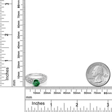 画像をギャラリービューアに読み込む, 1.56カラット  ナノエメラルド リング 指輪  モアサナイト シルバー925  5月 誕生石
