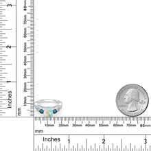 画像をギャラリービューアに読み込む, 1.47カラット  シミュレイテッド ホワイトオパール リング 指輪  天然 ブルーダイヤモンド シルバー925  10月 誕生石
