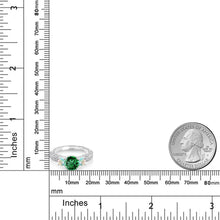 画像をギャラリービューアに読み込む, 1.8カラット  ナノエメラルド リング 指輪  シミュレイテッド ホワイトオパール シルバー925  5月 誕生石
