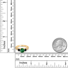 画像をギャラリービューアに読み込む, 1.74カラット  ナノエメラルド リング 指輪  天然 オニキス シルバー925 18金 イエローゴールド 加工  5月 誕生石
