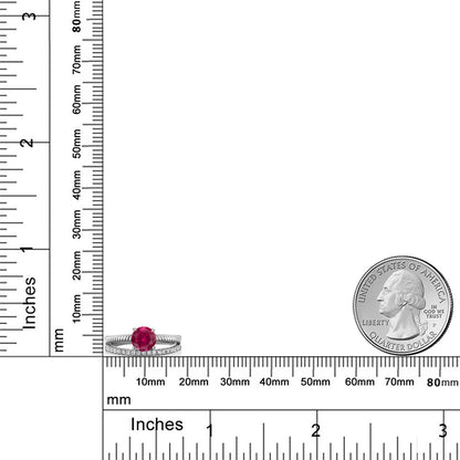 1.19カラット シンセティック ルビー リング 指輪 シルバー925 7月 誕生石