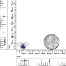 画像をギャラリービューアに読み込む, 1.73カラット  シンセティック サファイア リング 指輪  モアサナイト シルバー925  9月 誕生石
