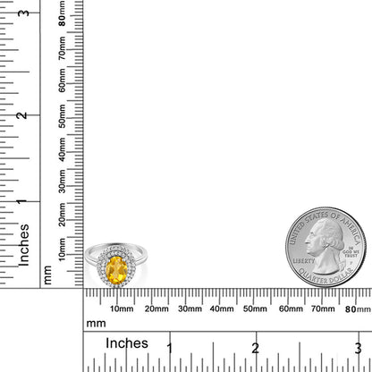 2.5カラット 天然 シトリン リング 指輪 シルバー925 11月 誕生石