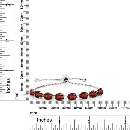 6.96カラット  天然 ガーネット ブレスレット   シルバー925  1月 誕生石