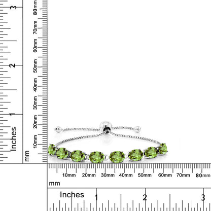 7.2カラット  天然石 ペリドット ブレスレット   シルバー925  8月 誕生石