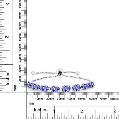 6カラット  天然石 タンザナイト ブレスレット   シルバー925  12月 誕生石
