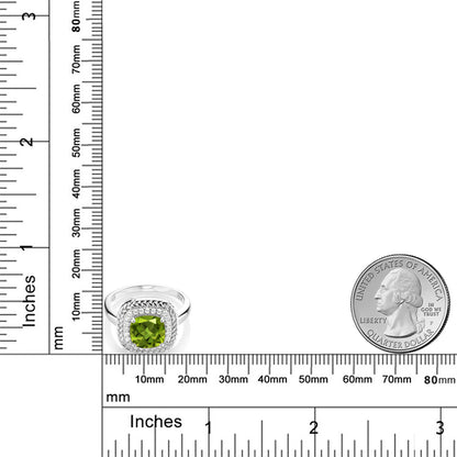 2.45カラット 天然石 ペリドット リング 指輪 シルバー925 8月 誕生石