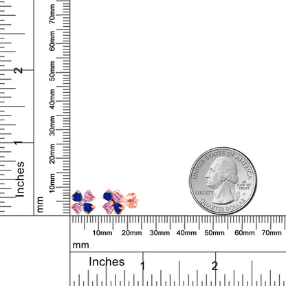 3.03カラット シンセティック サファイア クローバー ピアス ピンク モアサナイト シルバー925 18金 ピンクゴールド 加工 9月 誕生石