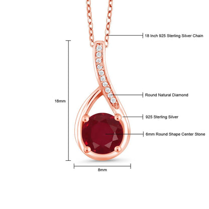1.07カラット  天然 ルビー ネックレス  天然 ダイヤモンド シルバー925 18金 ピンクゴールド 加工  7月 誕生石
