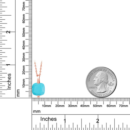 3カラット 天然石 ターコイズ ネックレス シルバー925 18金 ピンクゴールド 加工 12月 誕生石