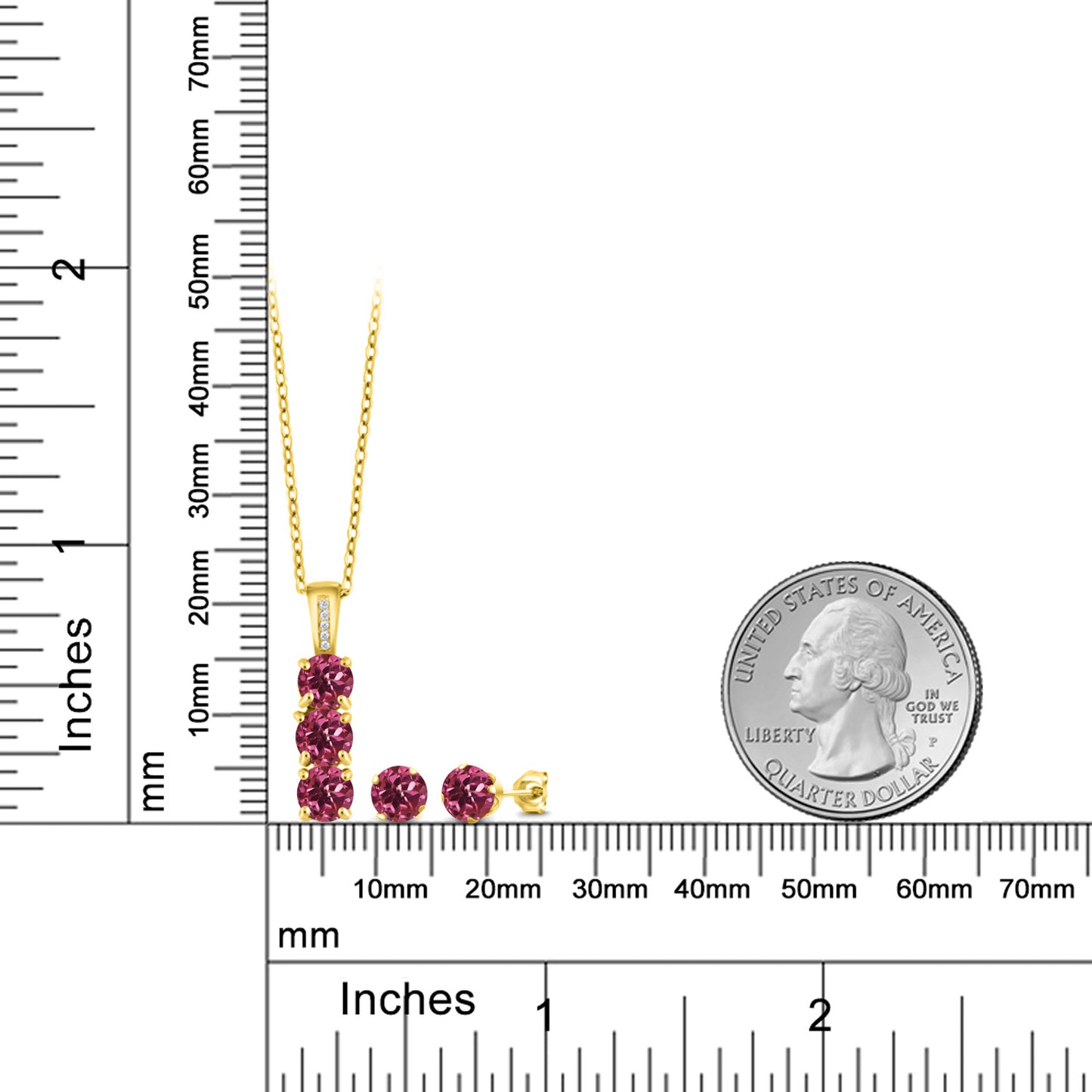 2.54カラット 天然 ピンクトルマリン ネックレス ピアス セット 天然 ダイヤモンド シルバー925 18金 イエローゴールド 加工 10月 誕生石