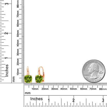4.9カラット  天然石 ペリドット ピアス   シルバー925 18金 ピンクゴールド 加工  8月 誕生石