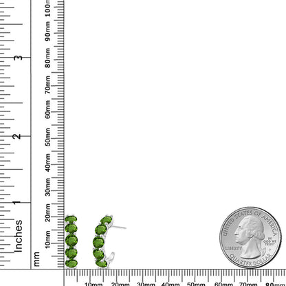 2.5カラット 天然 グリーントルマリン フープピアス シルバー925 10月 誕生石