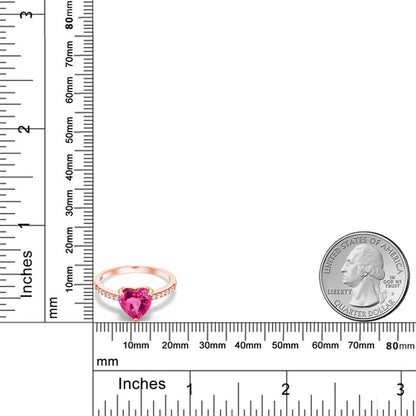 1.94カラット  シンセティック ピンクサファイア リング 指輪   シルバー925 18金 ピンクゴールド 加工  9月 誕生石